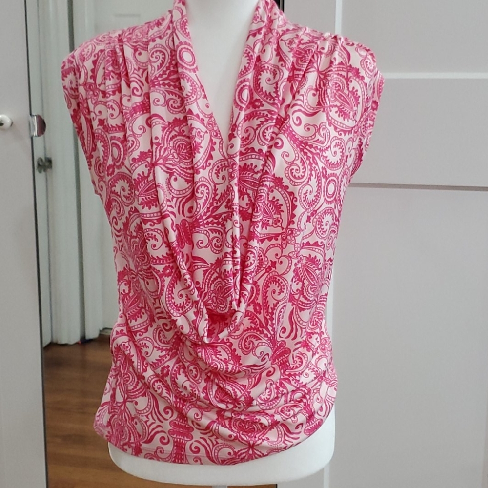 Pink paisley blouse
